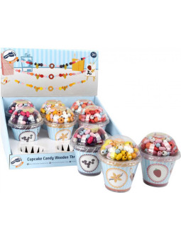 Drewniane koraliki do nawlekania "Candy" - Zestaw 9