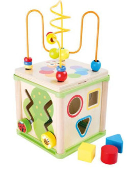 Kostka edukacyjna do zabawy dla dzieci - owady small foot design- drewniana zabawka edukacyjna dla rocznego dziecka