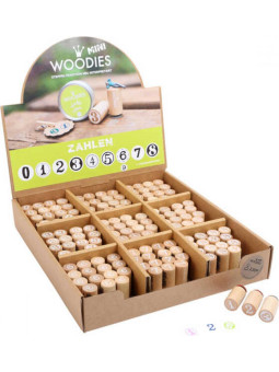 Stempelki drewniane - Cyferki - Zestaw 135 sztuk