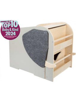 Pudełko na zabawki Słoń z siedziskiem i kółkami "Wildlife"