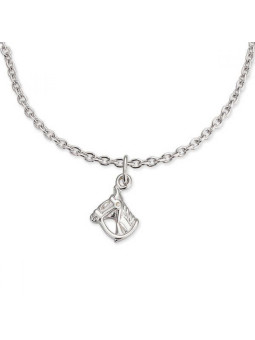 Naszyjnik z zawieszką w kształcie głowy konia