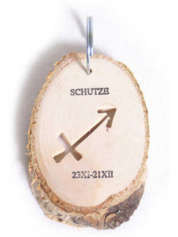 Drewniana zawieszka - Znaki zodiaku - "Strzelec" - zestaw 5 sztuk