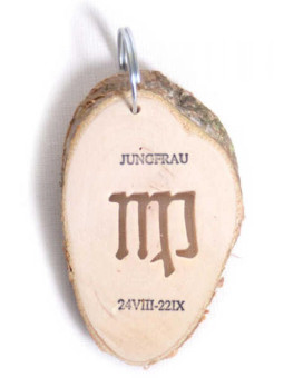 Drewniana zawieszka - Zanki zodiaku - "Panna" - zestaw 5 sztuk