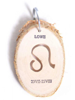 Drewniana zawieszka - Zanki zodiaku - "Lew" - zestaw 5 sztuk