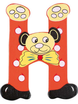 Drewniana literka miś H