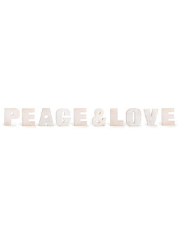 Dekoracyjne litery "PEACE & LOVE"