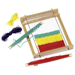 Krosno tkackie dla dziecka , 24,5 x 19 x 3,5 cm goki - drewniana zabawka plastyczna, zabawka dla 6 latka, krosno dla dziecka