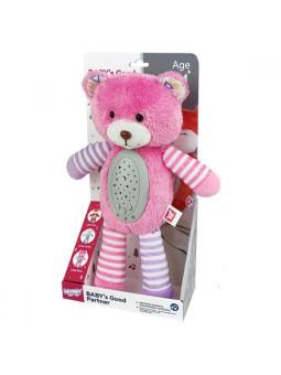 WOOPIE BABY Przytulanka Usypiacz Projektor 2w1 Różowy Miś - 10 Kołysanek