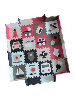 Woopie Baby Mata Piankowa Pojazdy Puzzle Kojec