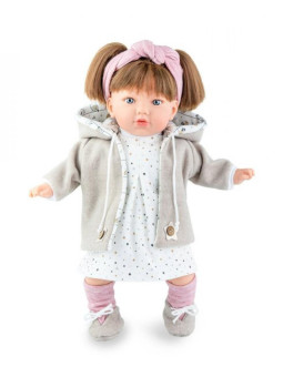 Lalka Alina Wintes Marina & Pau 0752 - Dziewczynka, 45 cm, Brzuszek: Miękki, Kolor oczu: Niebieski, Kolor włosów: Brązowy