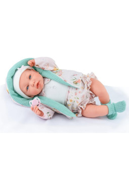 Lalka Ane Mint Marina & Pau 1214 - Dziewczynka, 45 cm, Brzuszek: Miękki, Kolor oczu: Niebieski