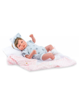 Lalka Ane Stars Marina & Pau 1242 - Dziewczynka, 45 cm, Brzuszek: Miękki, Kolor oczu: Niebieski, Kolor włosów: Brązowy