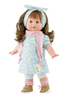 Lalka Tina Blossom Marina & Pau 0672 - Dziewczynka, 42 cm, Brzuszek: Miękki, Kolor oczu: Niebieski, Kolor włosów: Brązowy