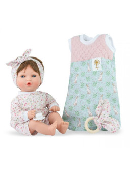 Lalka Petite Marina & Pau 0416 - Dziewczynka, 40 cm, Brzuszek: Miękki, Kolor oczu: Niebieski, Kolor włosów: Brązowy