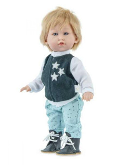 Lalka Petit Soleil Ivan Marina & Pau 2523 - Chłopiec, 30 cm, Brzuszek: Winylowy, Kolor oczu: Niebieski, Kolor włosów: Blond