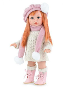 Lalka Petit Soleil Sue Marina & Pau 2506 - Dziewczynka, 30 cm, Brzuszek: Winylowy, Kolor oczu: Niebieski, Kolor włosów: Rudy