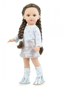 Lalka Marina Star Marina & Pau 1505 - Dziewczynka, 40 cm, Brzuszek: Winylowy, Kolor oczu: Brązowy, Kolor włosów: Brązowy