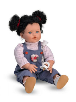 Lalka Susi Lamagik Magic Baby 47029 - Dziewczynka, 47 cm, Brzuszek: Miękki, Kolor oczu: Niebieski, Kolor włosów: Czarny