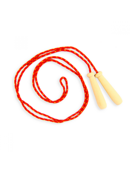 Skakanka sznurkowa z drewnianymi rączkami Akson 2m