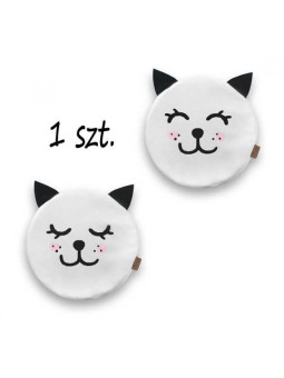 Poduszki białe ekoskóra KOTEK z uszkami 1 szt. 6 cm AKSON