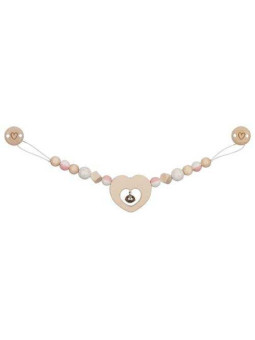 Łańcuch do wózka z klipsami - serce