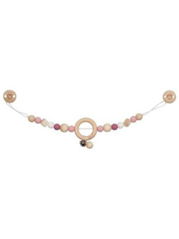 Łańcuszek do wózka serduszka z klipsami