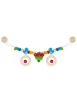 Drewniany łańcuszek do wózka z ptaszkami