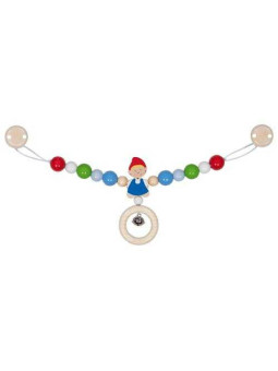 Przywieszka do wózka ze ślicznym chłopczykiem z klipsami