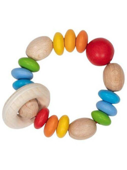 Grzechotka, gryzak elastyczny do rączki soczewki