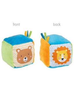 Miękka, szeleszcząca kostka z dzwonkiem - zestaw 4 sztuk