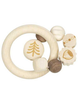 Touch ring squirrel, natural wood