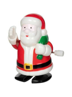 Santa Claus with wind-up motor - set of 12