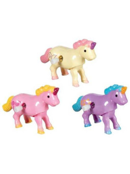 Unicorn with wind-up motor - set of 12