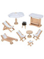 Dolls' house furniture garden