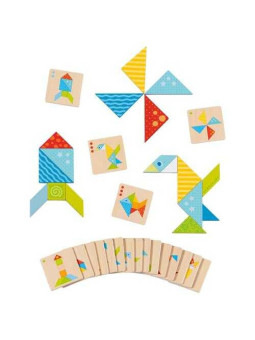Colorful tangram world