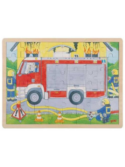 Layer puzzle Firefighters at work