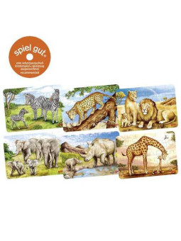 Mini-puzzle African animals - set of 36