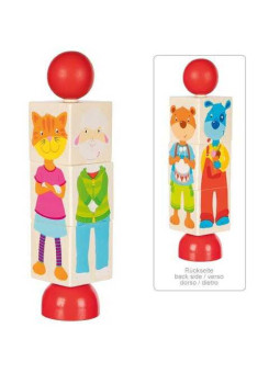 Rotatable puzzle animals - set of 6