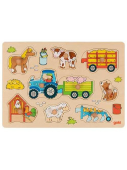 Lift-out puzzle Tractor with trailers