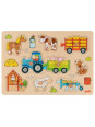 Lift-out puzzle Tractor with trailers
