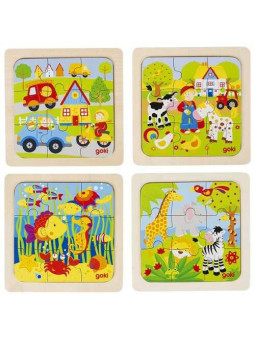 Puzzle farm, sealife,... - set of 8