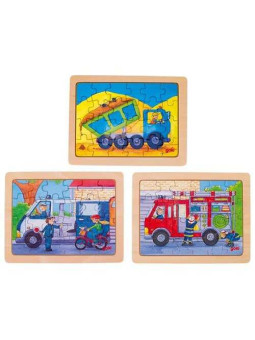Puzzles, hard at work - set of 9