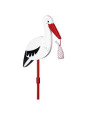 Flower decor stick Stork with baby cloth, XL Flower decor stick Stork with baby cloth, XL