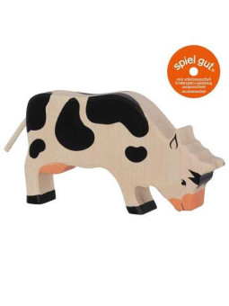 Cow, grazing, black