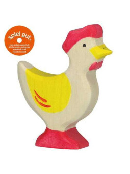 Hen, standing, yellow