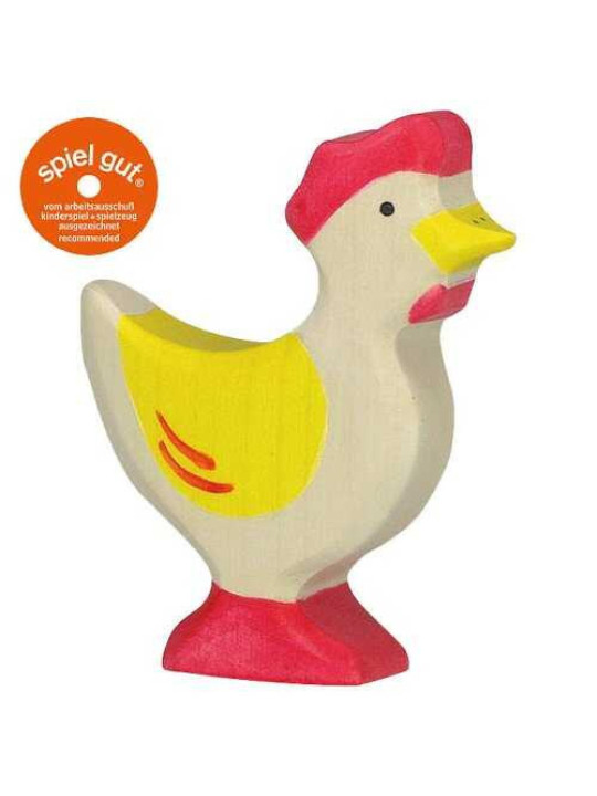 Hen, standing, yellow