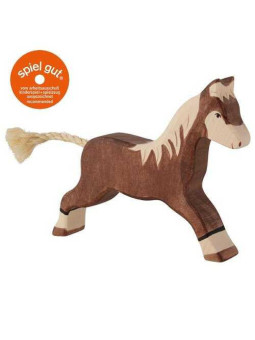 Horse, running, dark brown