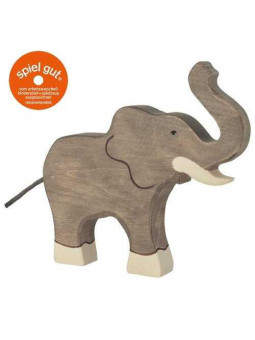 Elephant, trunk raised