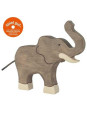 Elephant, trunk raised