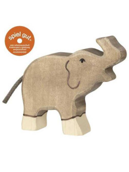 Elephant, small, trunk raised